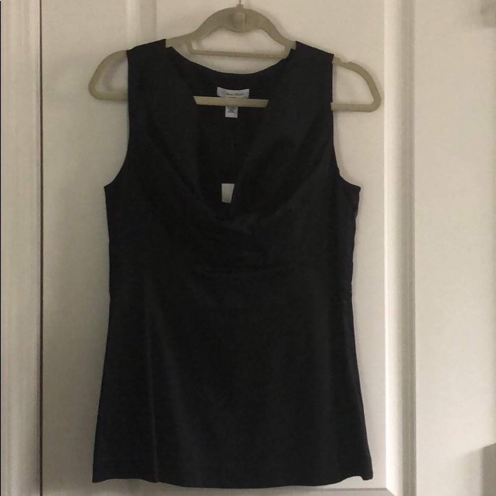 CK Cowl Neck  Empire Waist Top